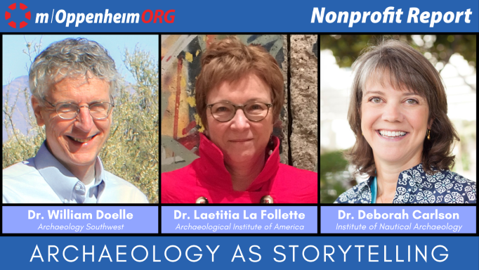 Banner advertising the Nov. 1 Nonprofit Report, with profile pictures of Dr. William Doelle, Dr. Laetitia La Follette, and Dr. Deborah Carlson